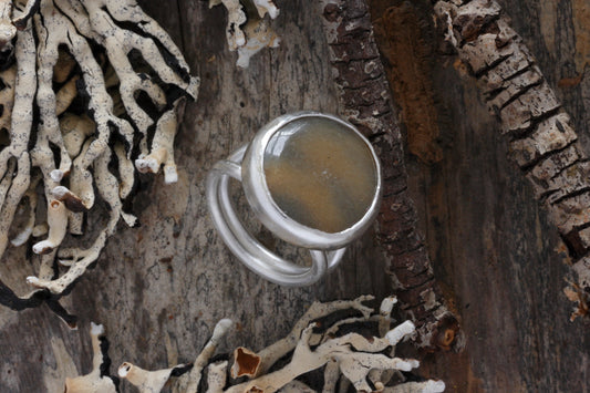 Oregon Beach Jasper Ring in Fine and Sterling Silver