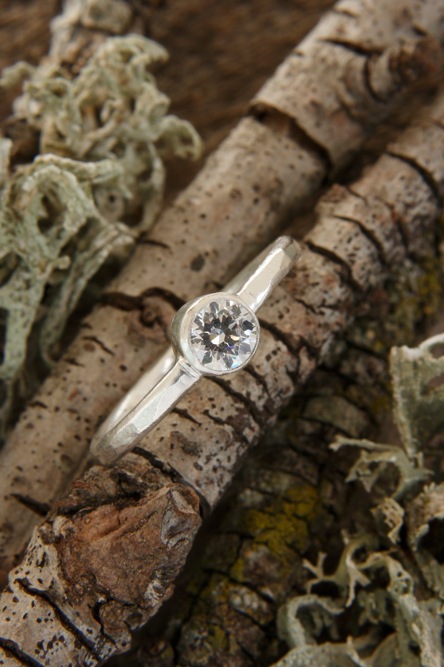 Moissanite One Carat Wedding Set, Engagement Ring and Matching Wedding Band