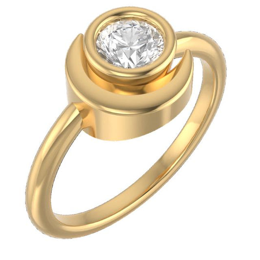 sun moon ring gold
