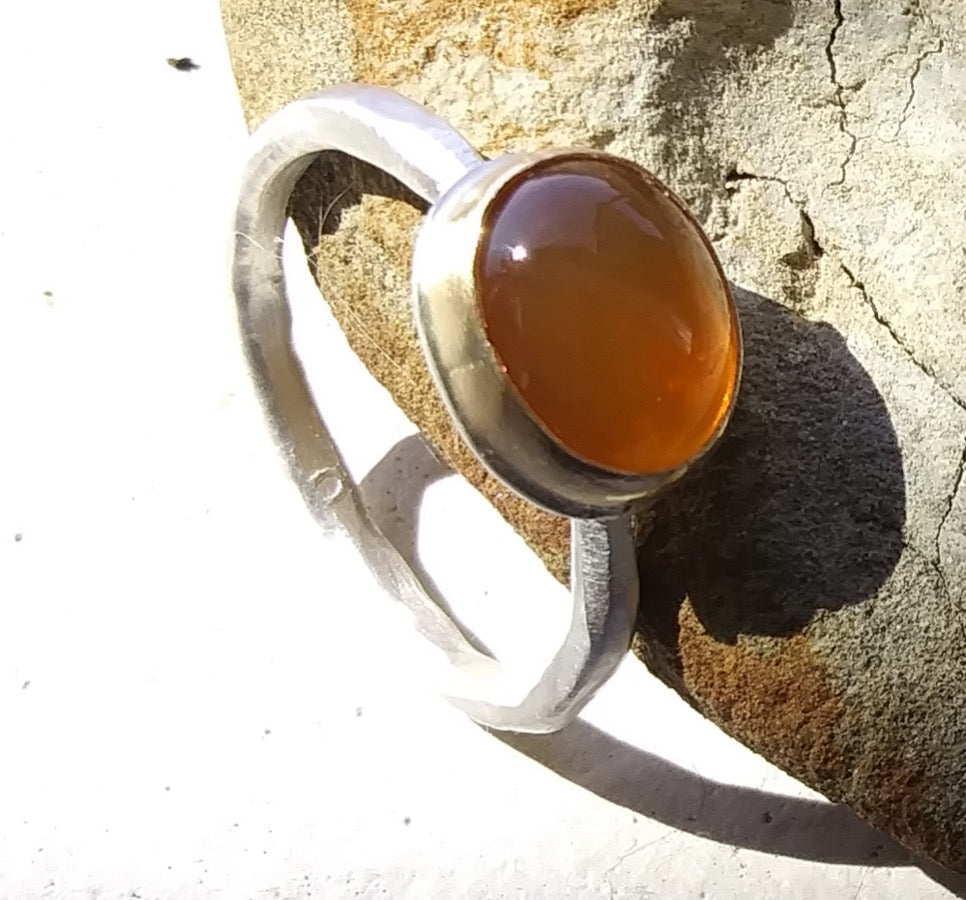 Fire opal ring