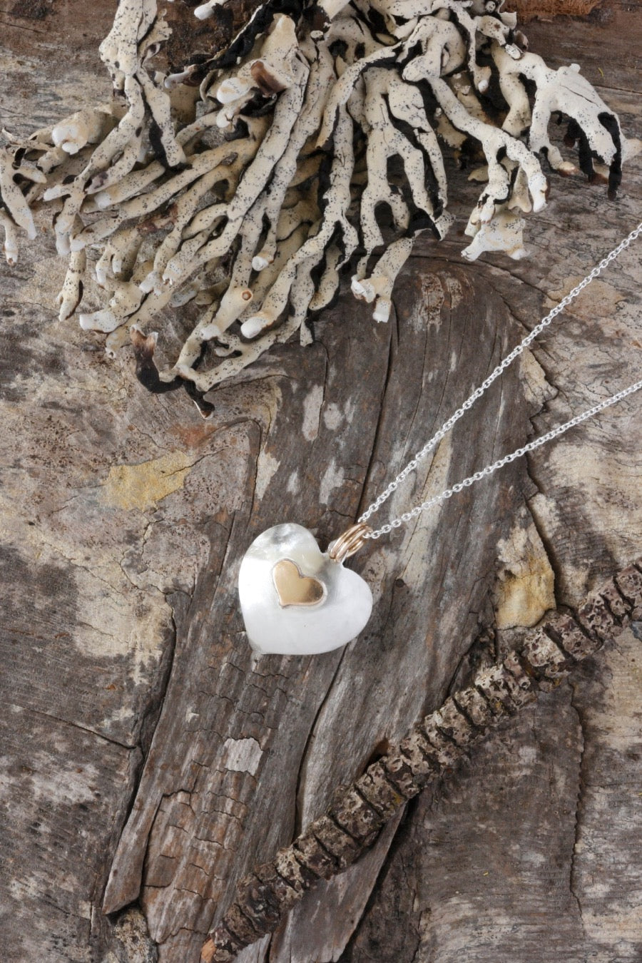 Silver heart necklace