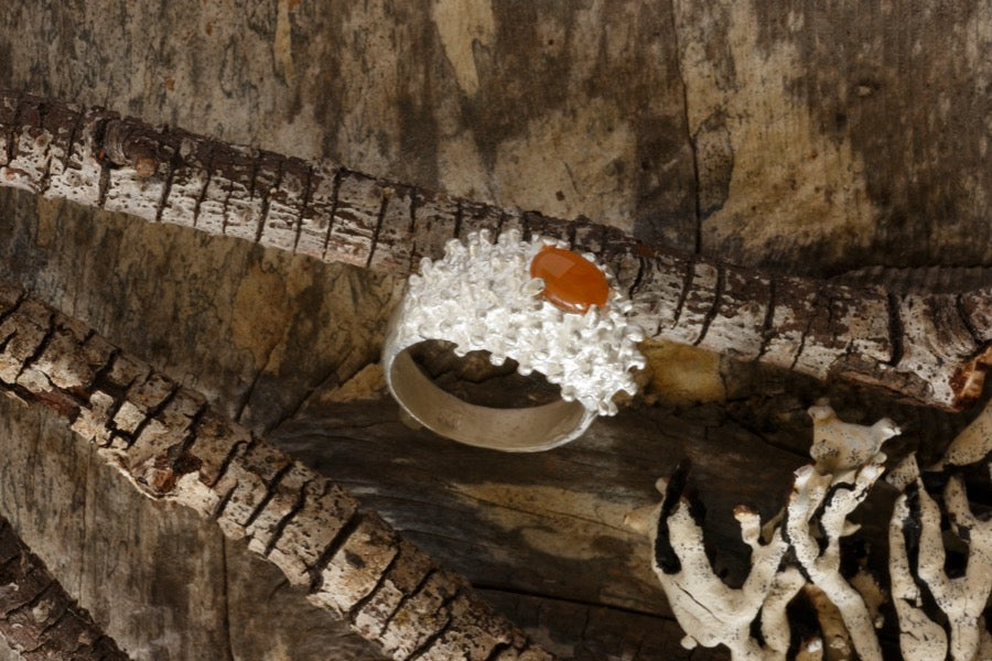 Sterling Urchin Ring