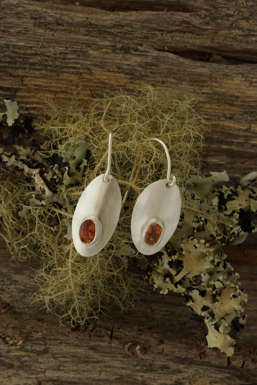 Topaz Earrings in Fine Silver