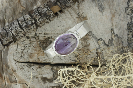 Amethyst Ring in Recycled Silver