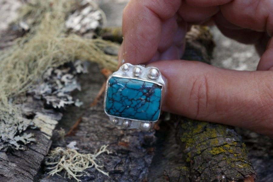Turquoise Ring in Sterling Silver