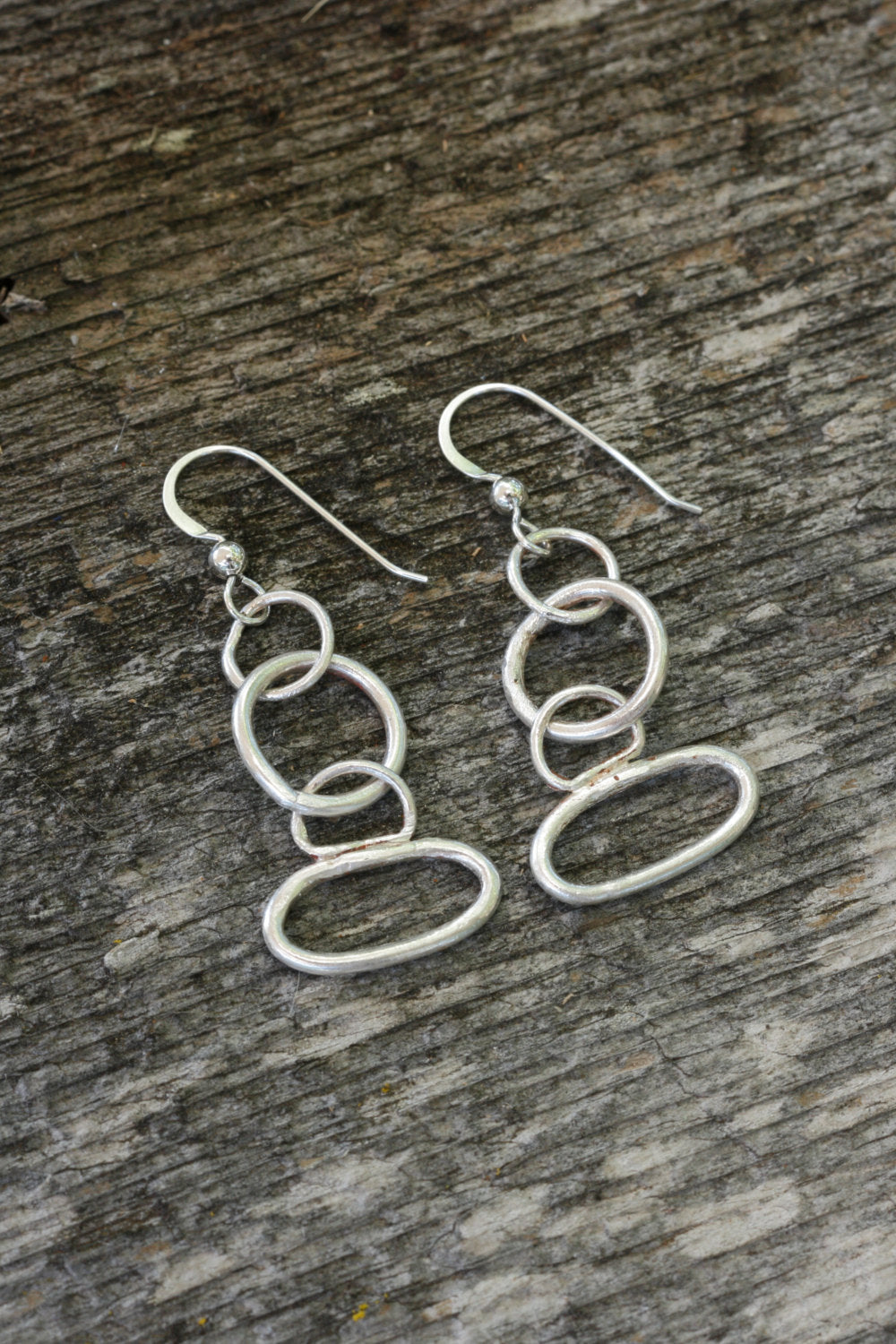 Silver Oval Earrings in Sterling