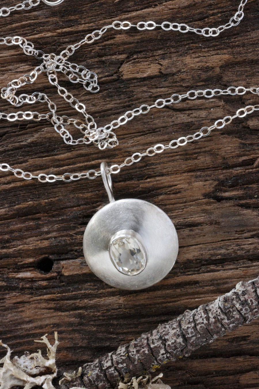 Oregon Sunstone Pendant in Sterling Silver