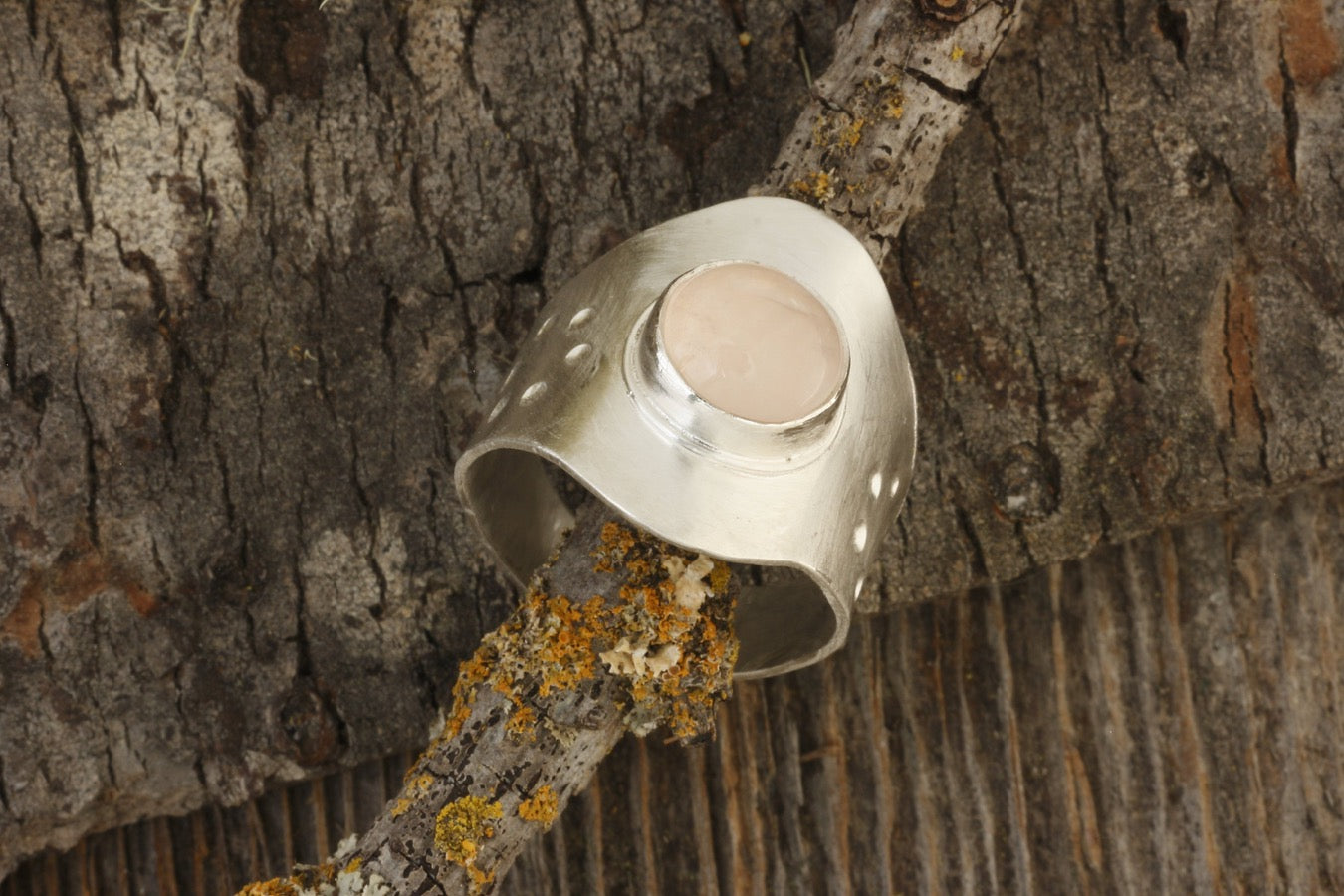 Moonstone Ring in Fine Silver