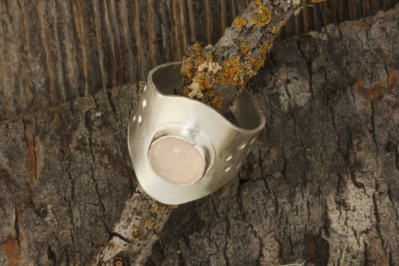 Moonstone Ring in Fine Silver