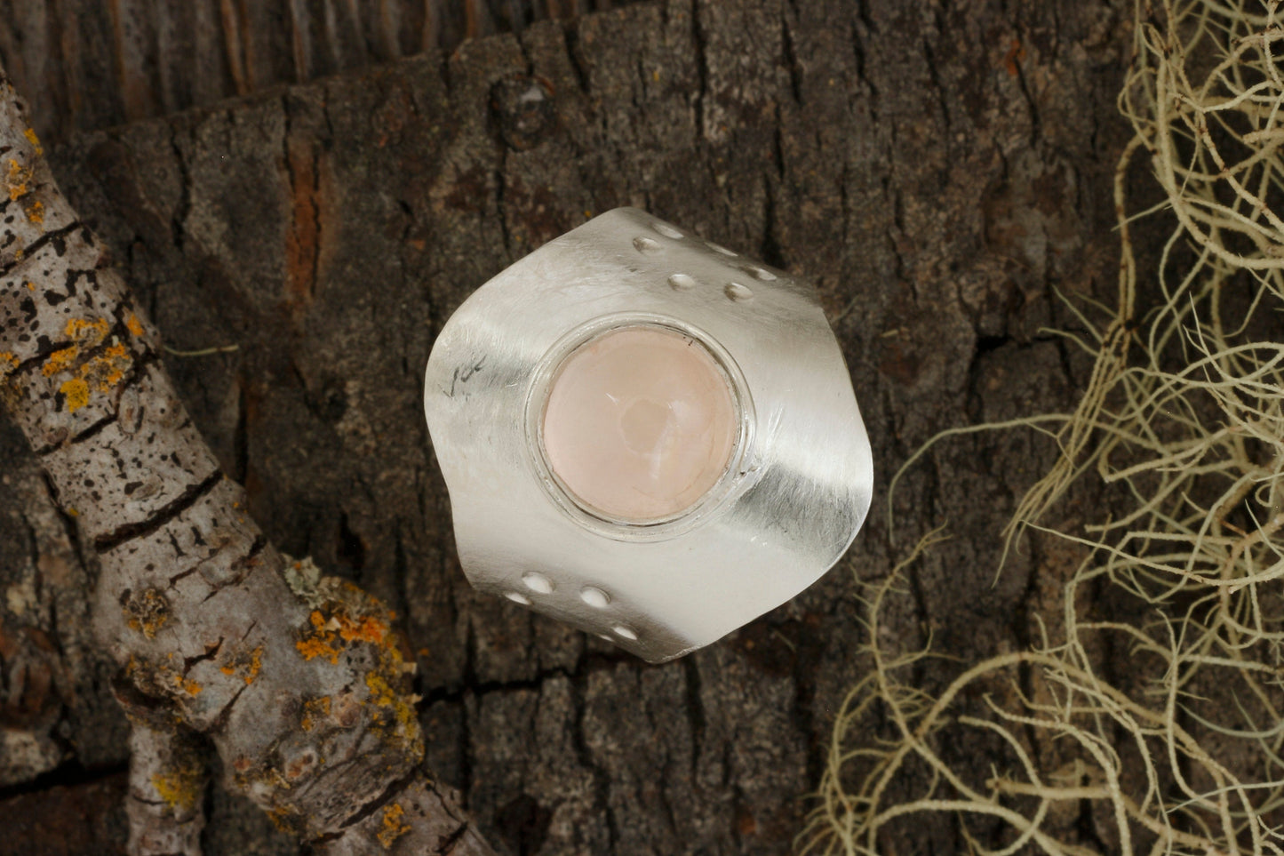 Moonstone Ring in Fine Silver