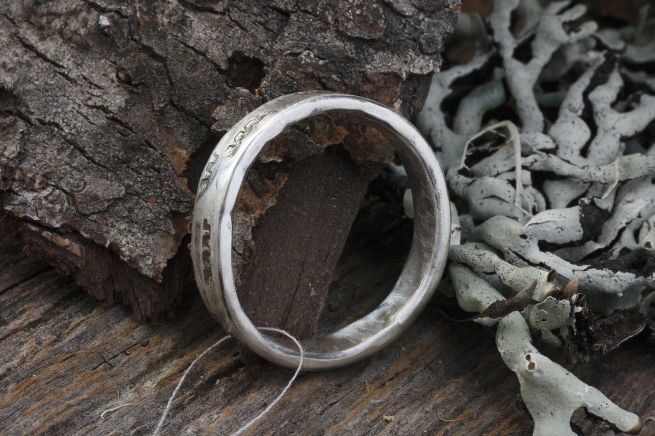 Men's Silver Patterned Ring