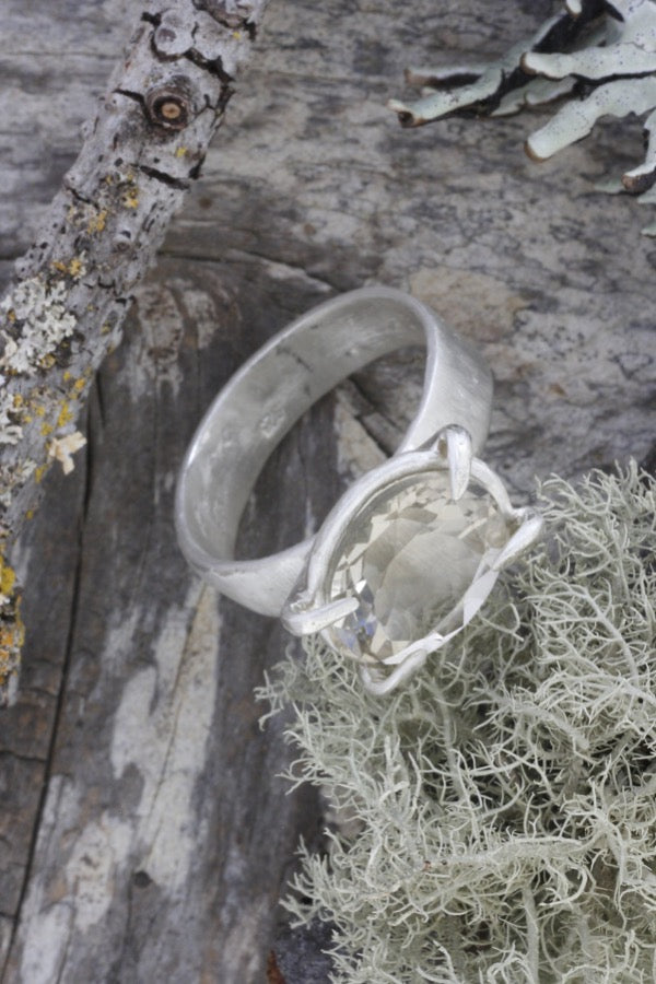 Citrine ring silver