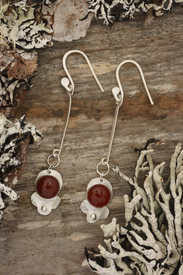 Carnelian drop earrings