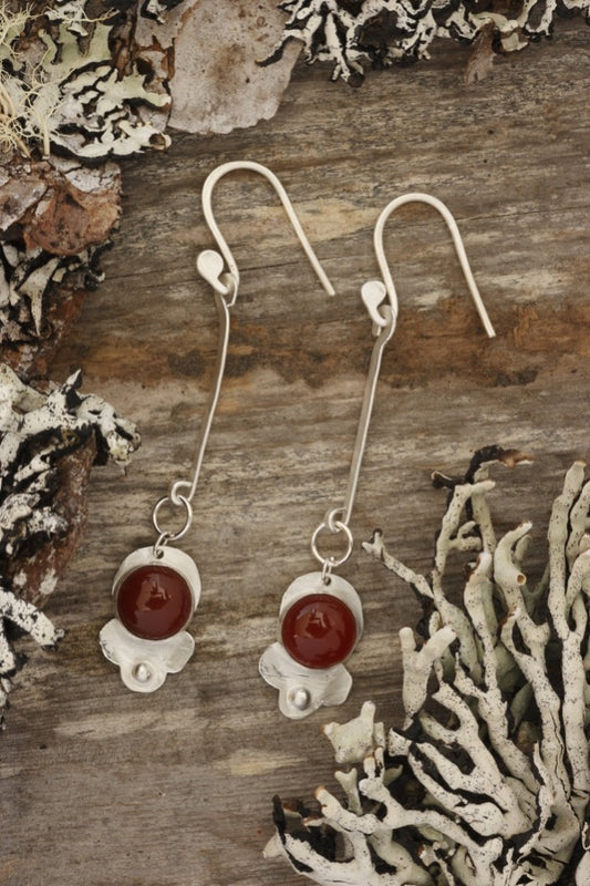 Carnelian drop earrings
