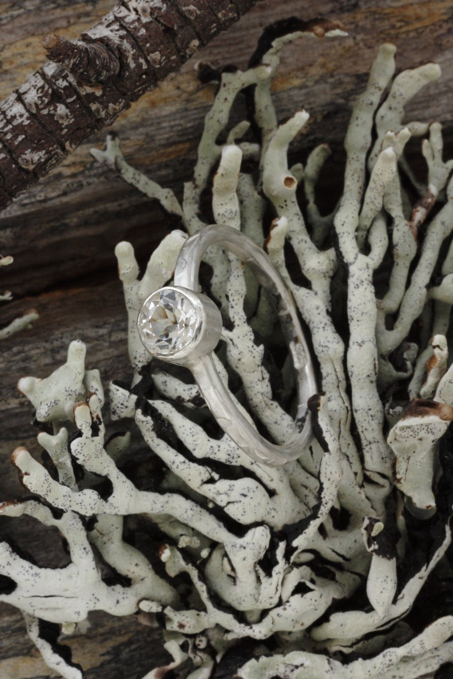 White Topaz Ring in Sterling Silver