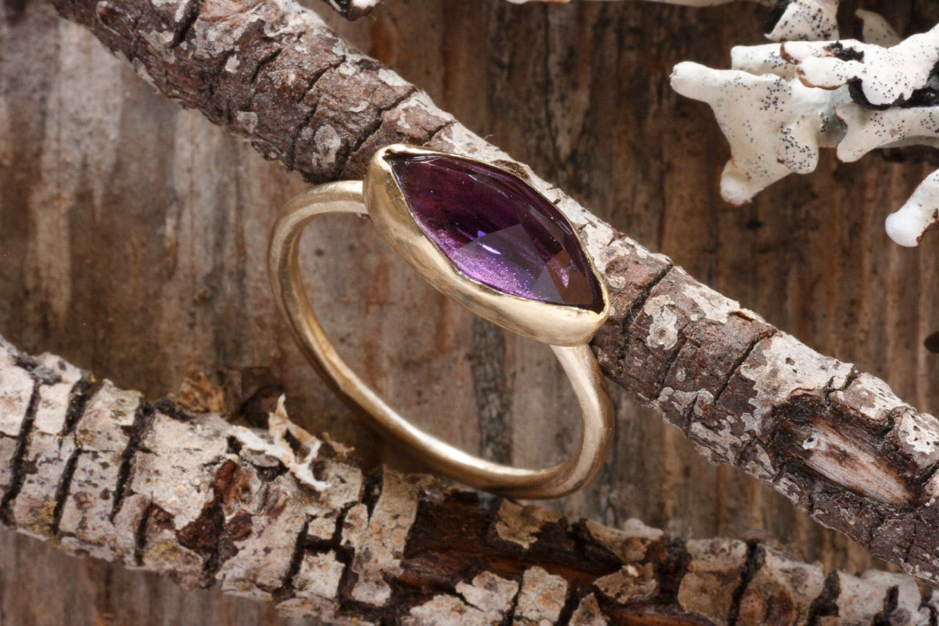 Amethyst Ring in 14K Gold