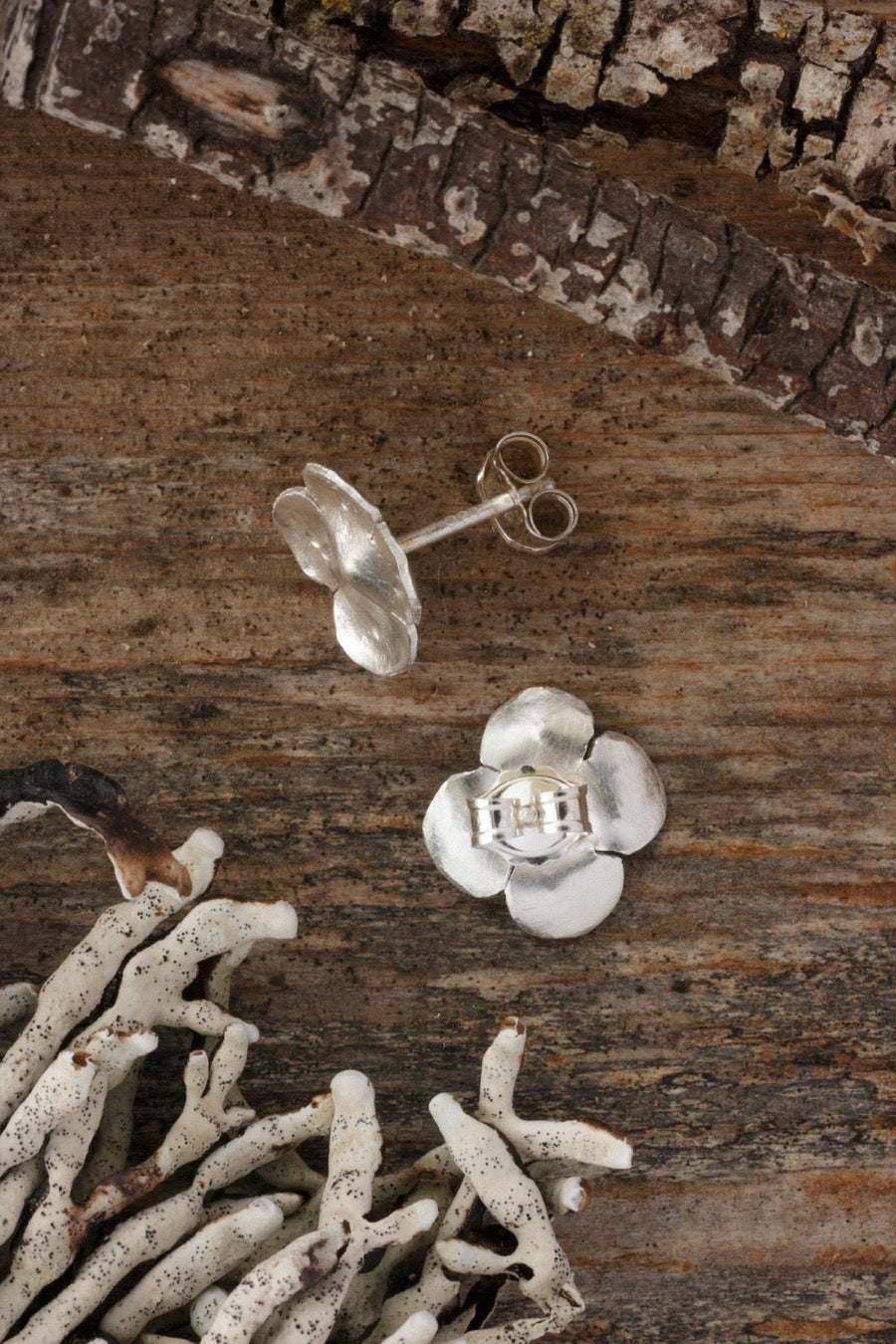 Sterling Silver Stud Flowers