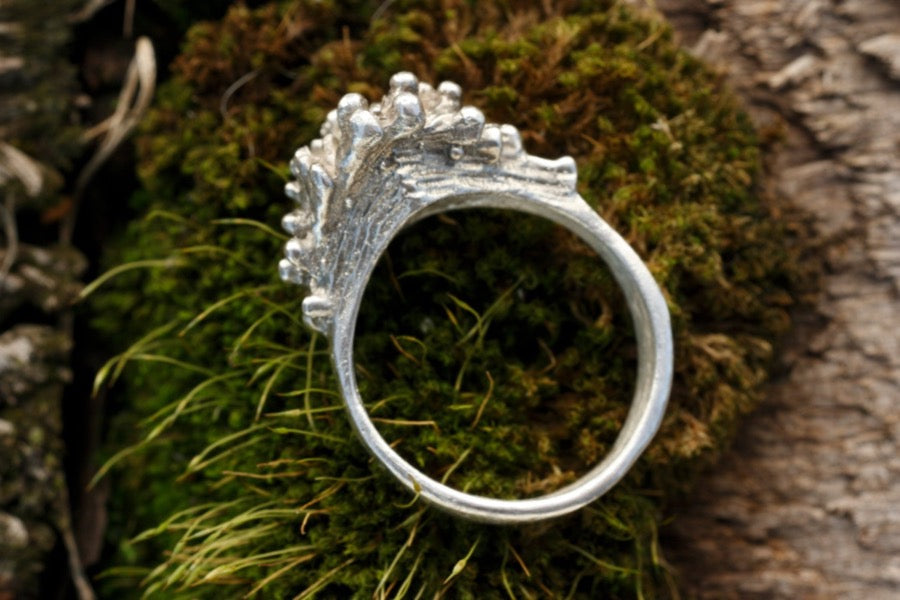 Peridot Ring in Recycled Sterling