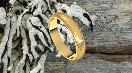 recycled 14K gold wedding band