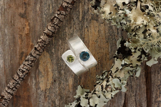 Topaz and Peridot Ring