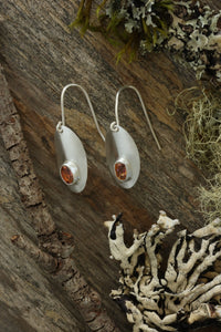 Topaz Earrings in Fine Silver