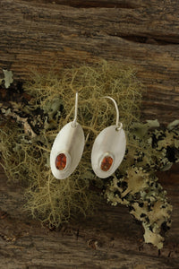 Topaz Earrings in Fine Silver