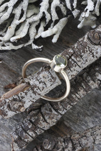 Green Tourmaline Ring in Recycled 14K Gold
