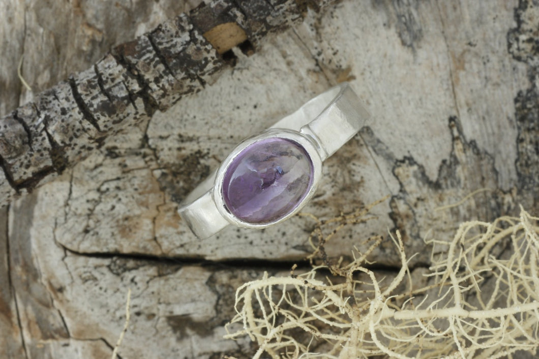 Amethyst Ring in Recycled Silver