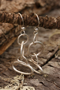 Silver Oval Earrings in Sterling