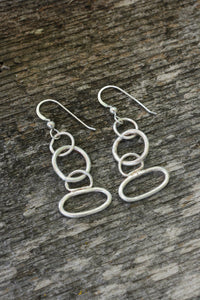 Silver Oval Earrings in Sterling