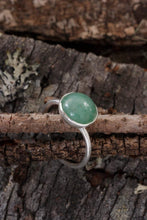 Load image into Gallery viewer, Aventurine Ring in  Recycled Silver
