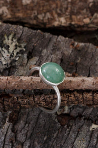Aventurine Ring in  Recycled Silver