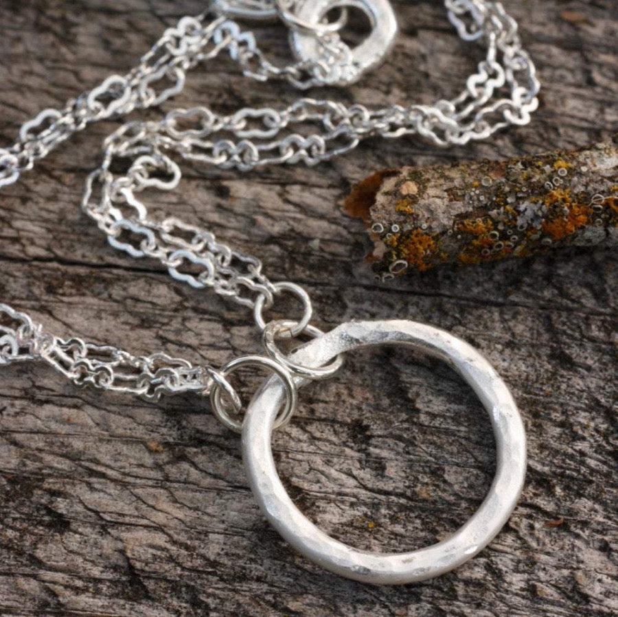 Silver infinity necklace