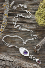 Load image into Gallery viewer, Amethyst Garnet  Necklace in Sterling Silver
