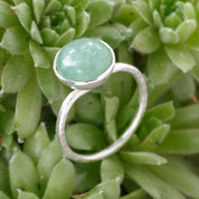 Load image into Gallery viewer, Aventurine ring fine silver
