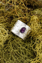 Load image into Gallery viewer, Amethyst ring ,recycled silver

