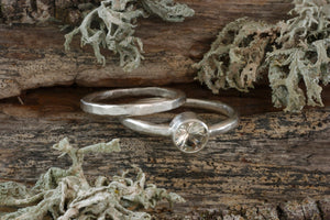 Moissanite Wedding Set