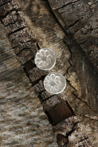 Sterling Stud Earrings with Flowers