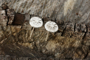 Sterling Stud Earrings with Flowers