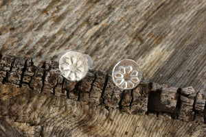 Sterling Stud Earrings with Flowers
