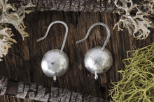 Load image into Gallery viewer, Textured Fine Silver Dome Earrings
