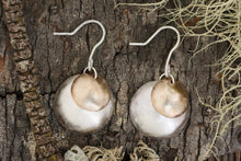 Load image into Gallery viewer, Dome earrings in 14K Gold and  Sterling
