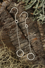 Load image into Gallery viewer, Sterling Drop Circle Earrings
