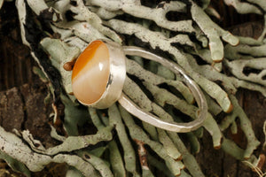 Agate Ring in Fine Silver