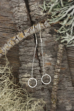 Load image into Gallery viewer, Sterling Drop Circle Earrings
