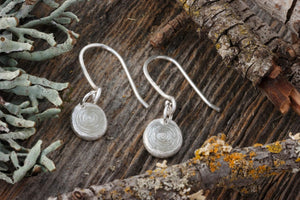 Silver Pebble Earrings in Fine Silver