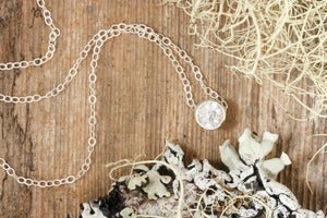 White Topaz Pendant in Sterling Silver