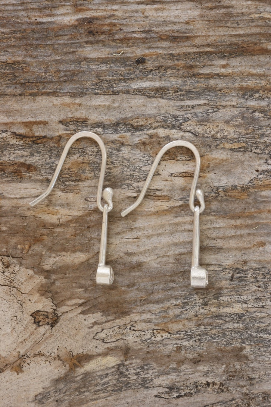 Sterling and CZ Drop Earrings