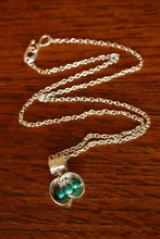 Load image into Gallery viewer, Silver Nesting Locket with Turquoise
