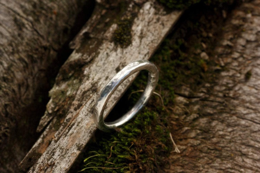 Wedding Band in  Recycled Fine Silver